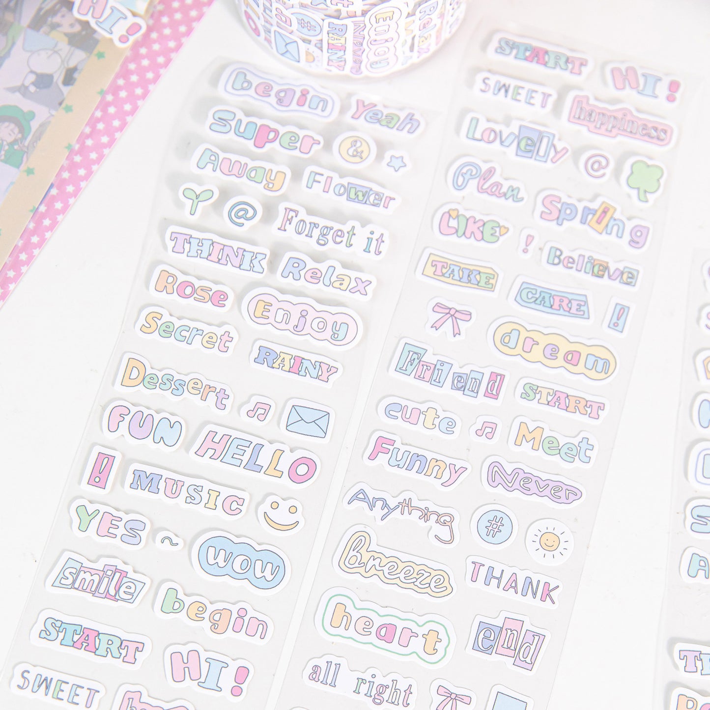 1-Roll-Symbol-and-Word-Die-Cut-Stickers-Tape-ZSYT