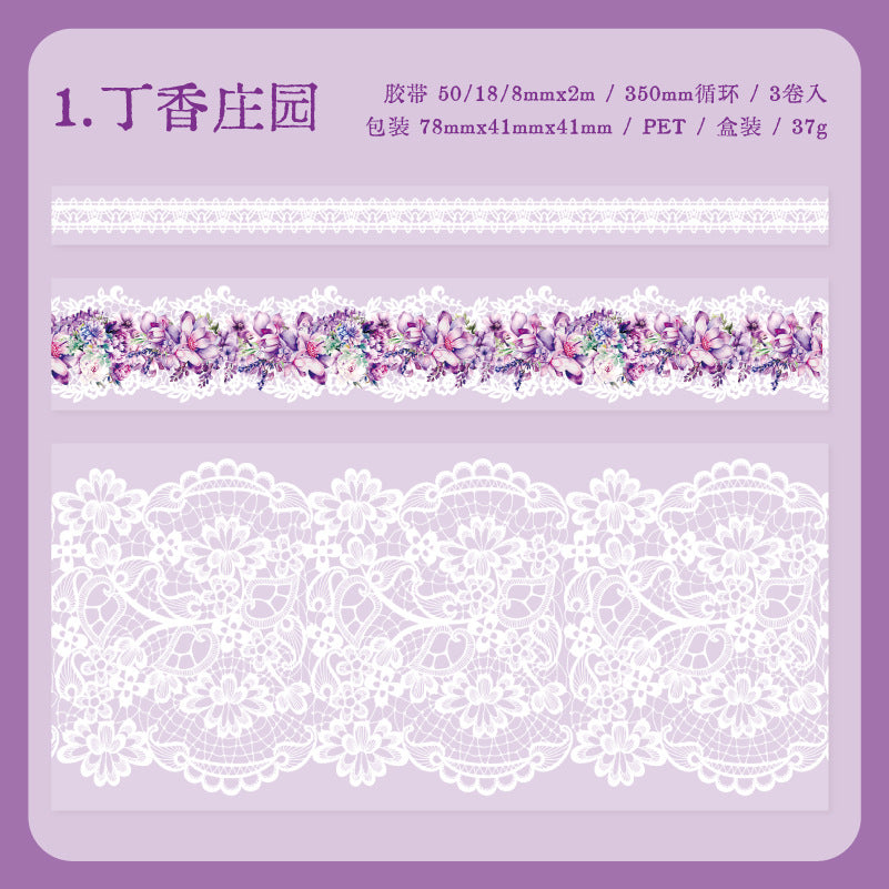 3 Roll Lace PET Tape Set HKSJ