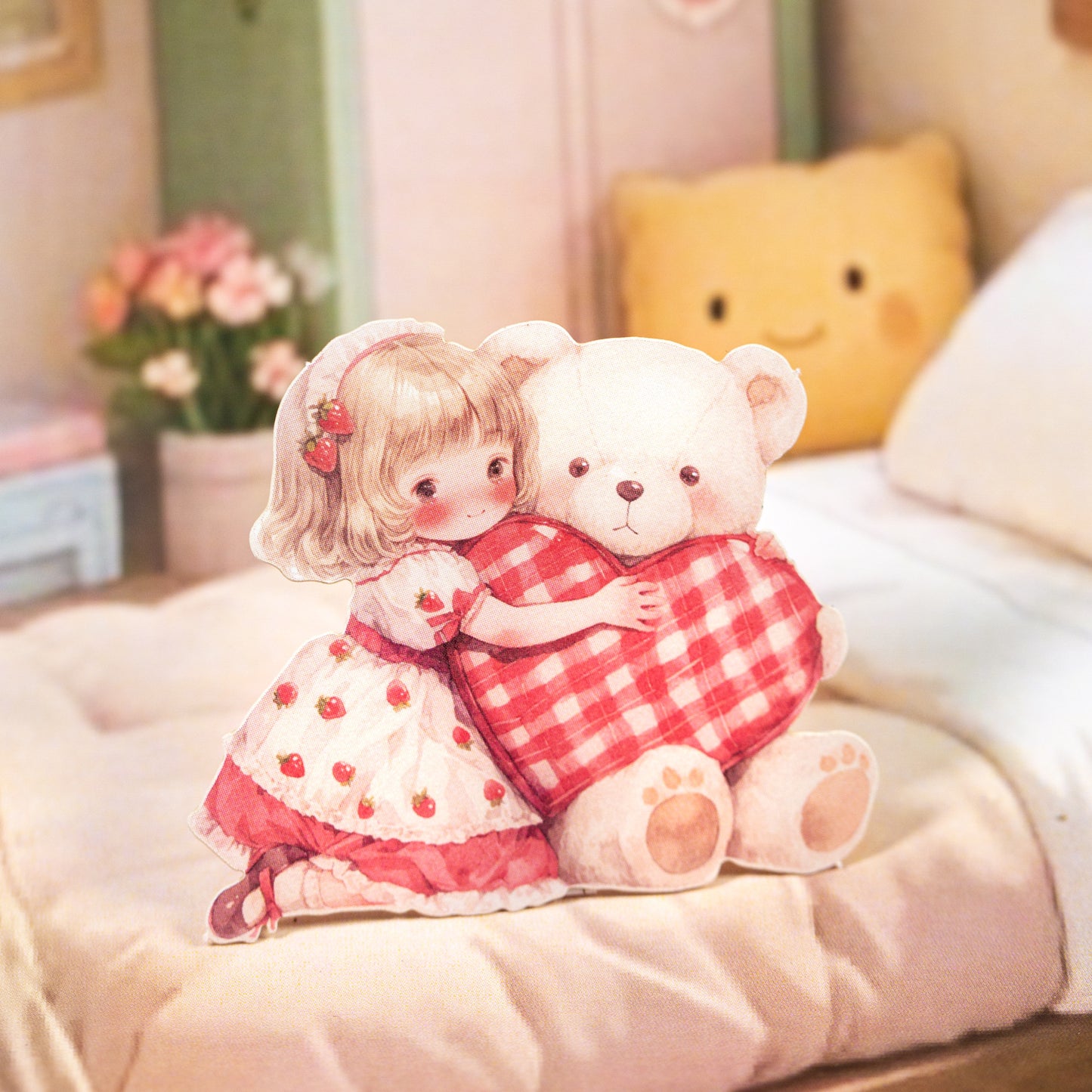 20 Pcs Childhood Girl PET Stickers XXWO