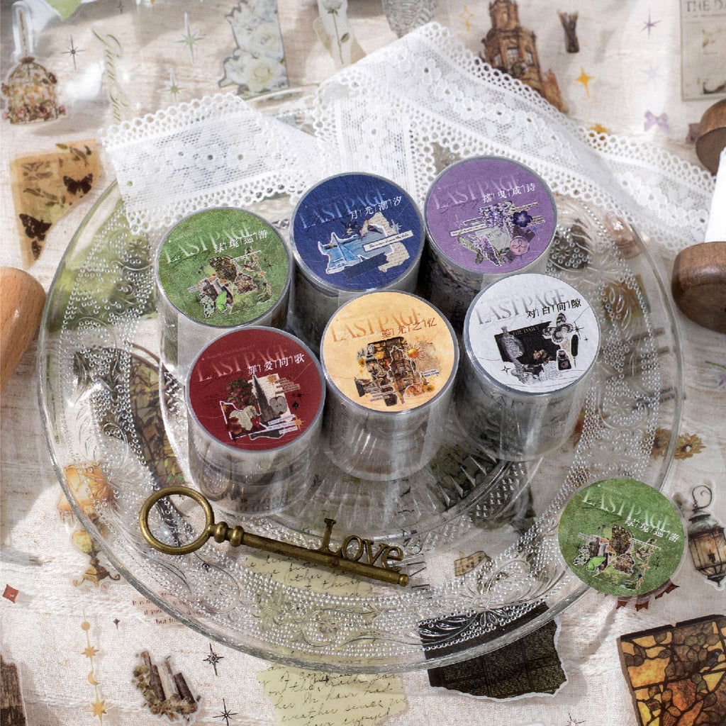 1 Roll Vintage Junk Journal Stickers Tape PTWY