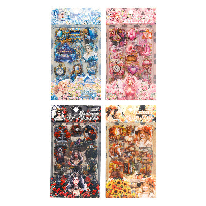 6 Sheets Gothic Fantasy PET Stickers AYQW