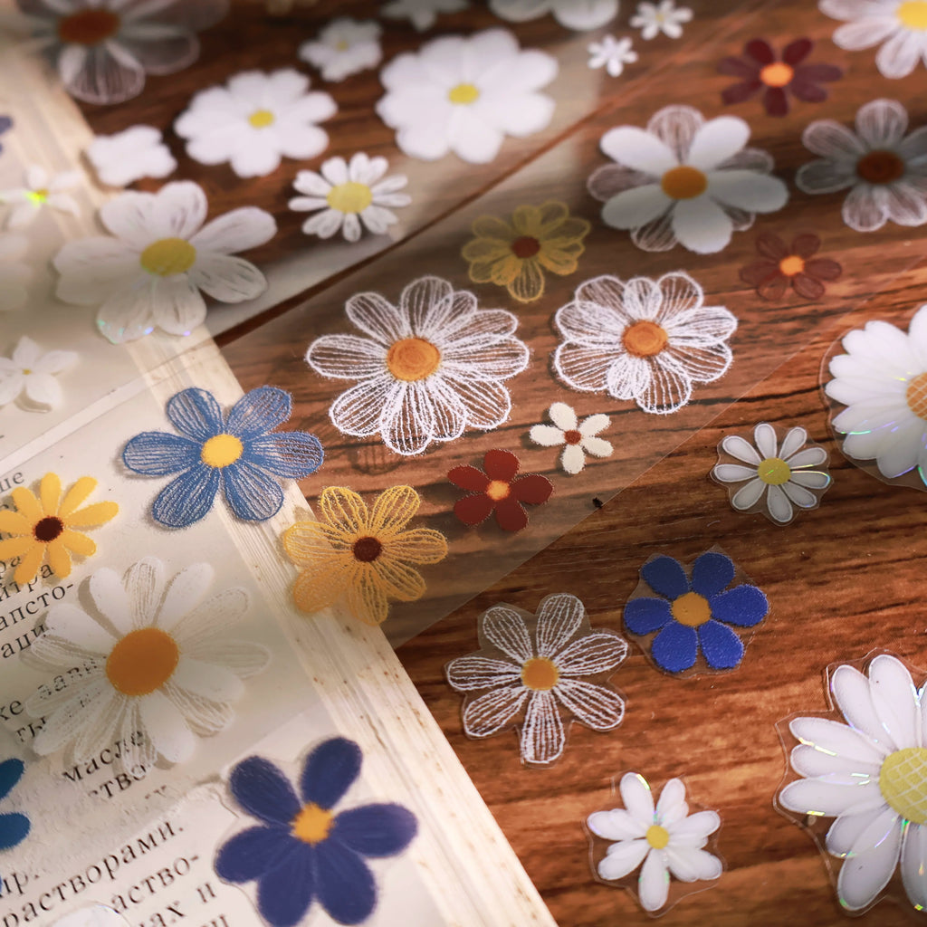 Floral Decorative Tape Rolls- Velvet Petals