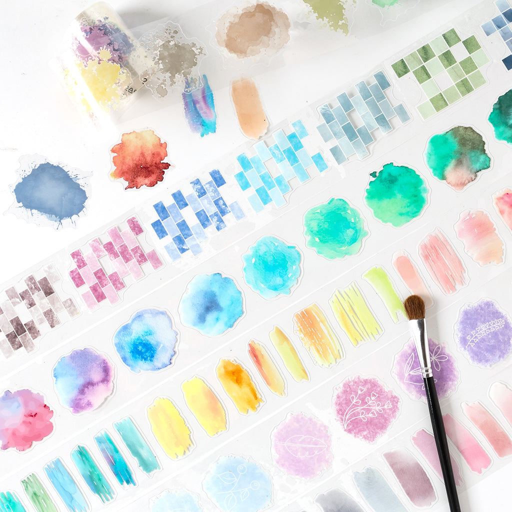 4 Rolls Colorful Art PET Tapes Kit BFCY