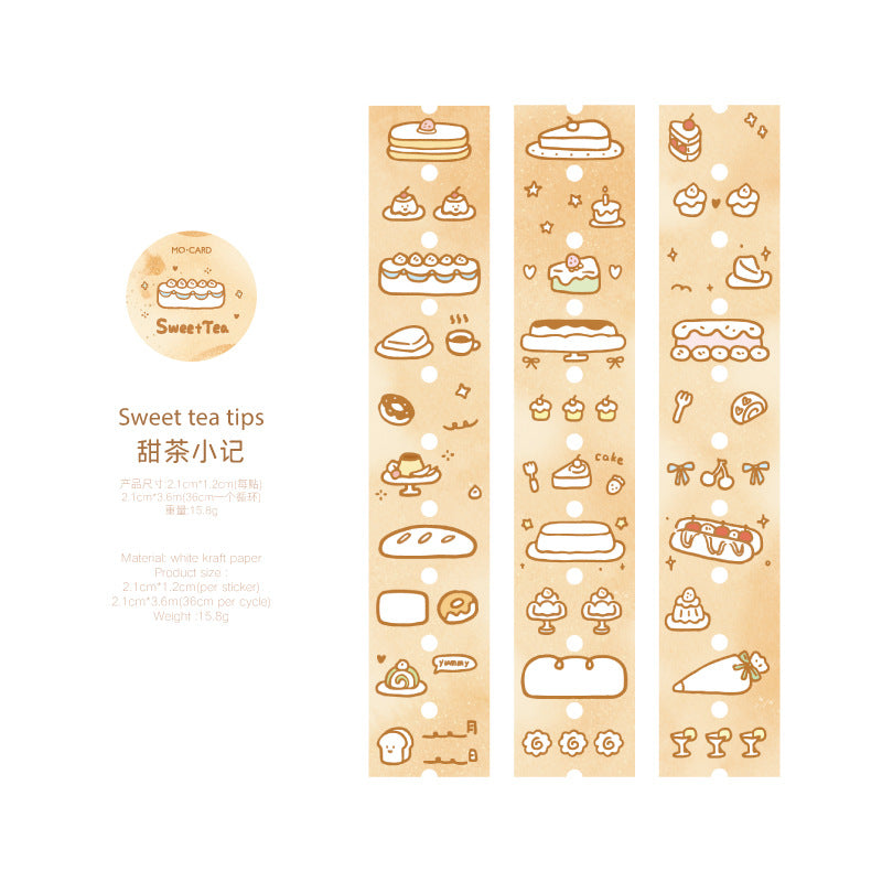 1 Roll Coffee Theme Stickers THeme Tape KFZY