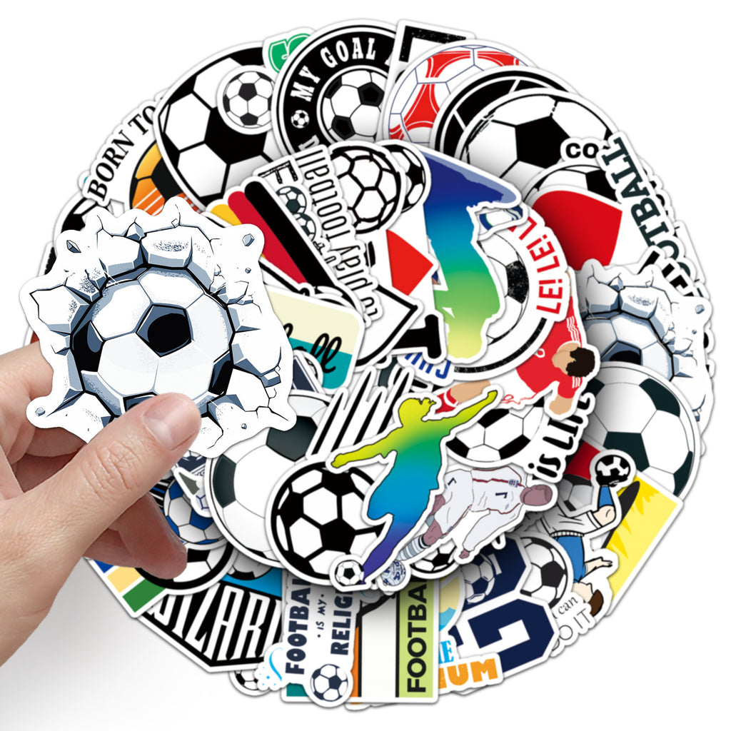 50Pcs Football Theme Waterproof Vinyl Stickers STY01