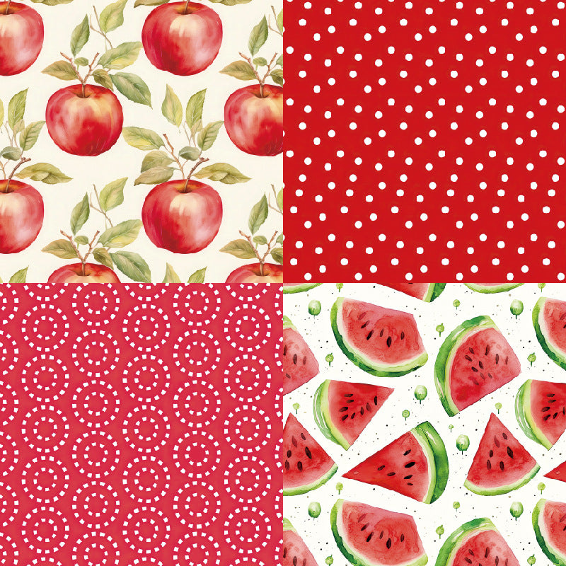 6 inch Red Fruit Scrapbook Paper Pad SKP429