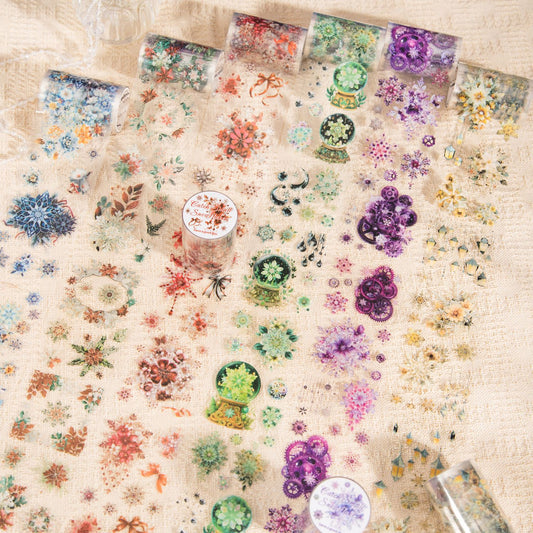 1 Roll Snowflake Themed PET Tape BZXXH