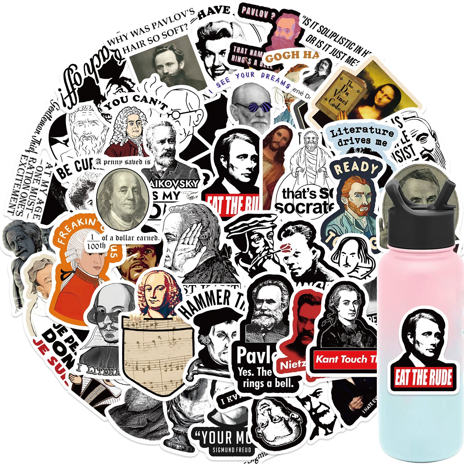 50PCS Funny Sarcastic Meme Vinyl Stickers FUN03