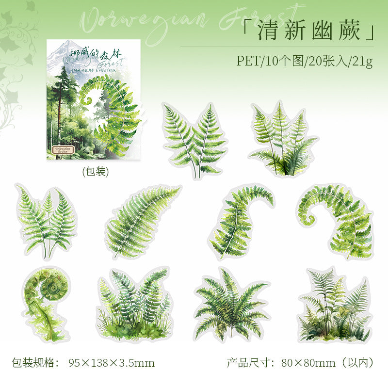 20-Pcs-Forest-Plant-PET-Stickers-NWDSL