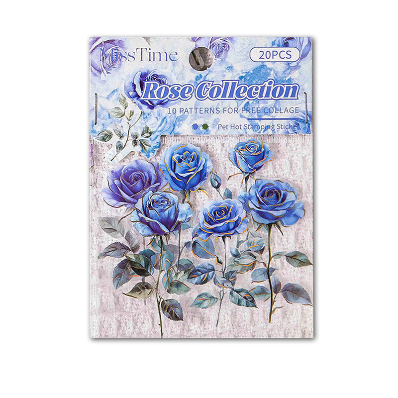 20 Pcs Rose PET Stickers MGZP
