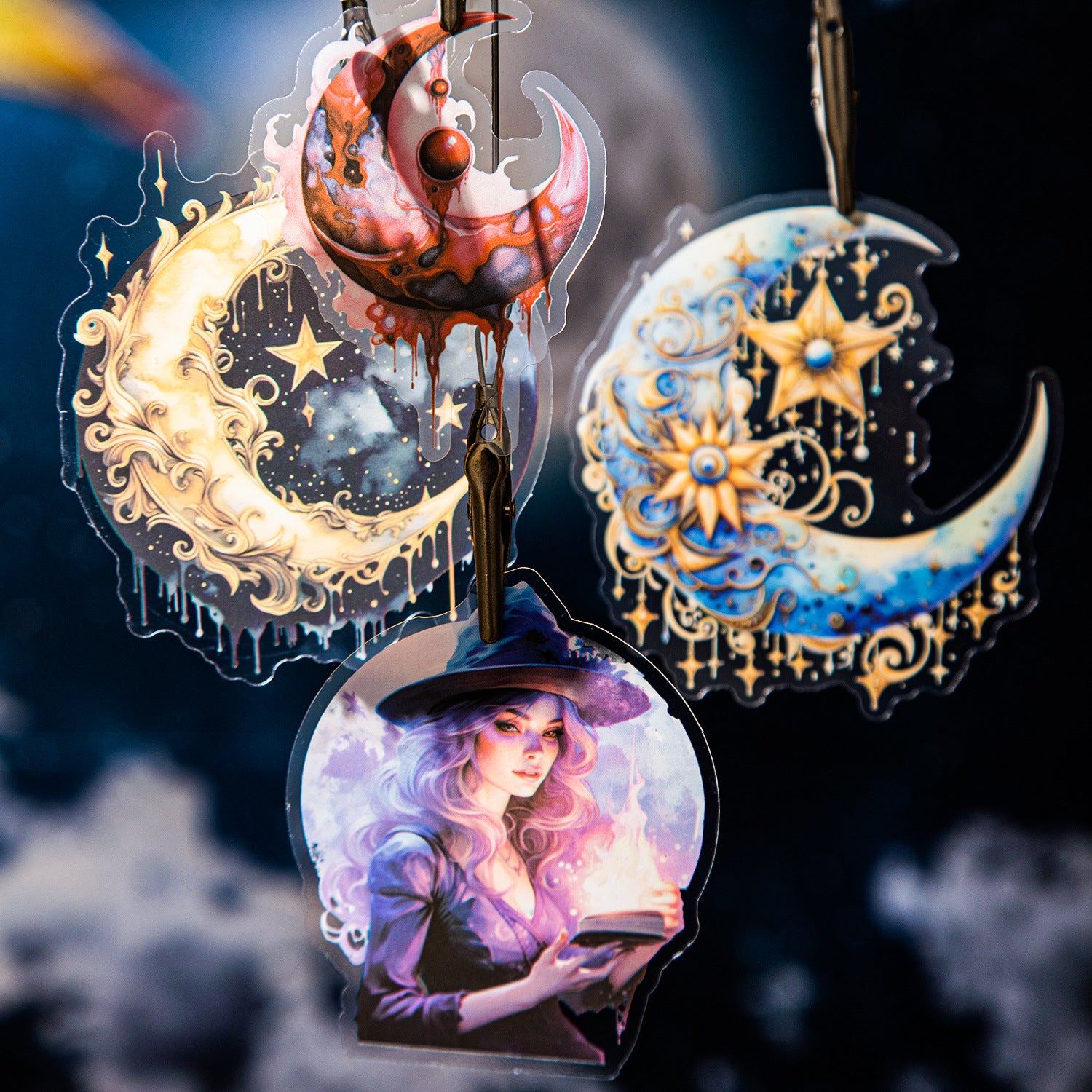 30 Pcs Moon Theme PET Stickers YLNS