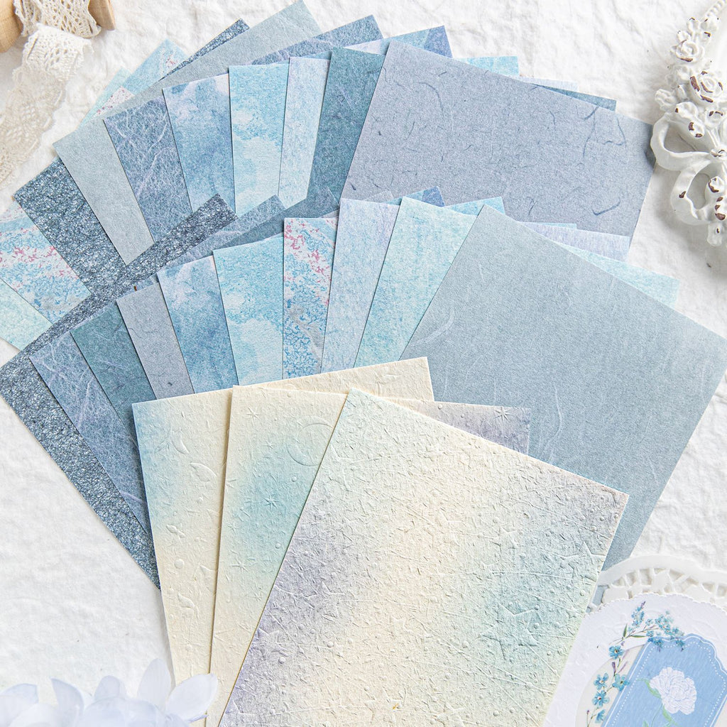 23 Pcs Rainbow Color Textured Paper SCSH