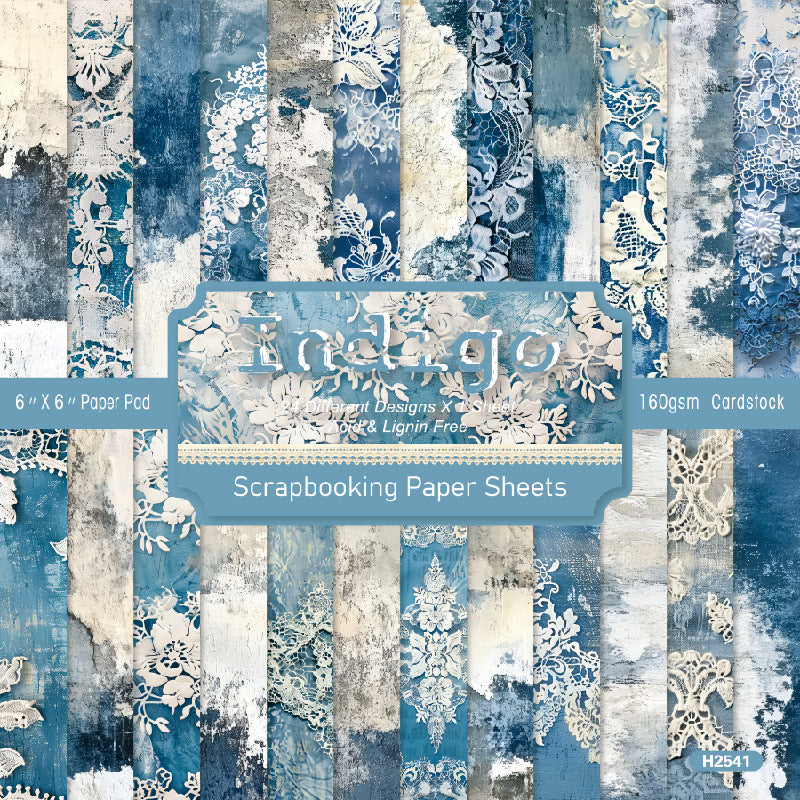 6 inch Indigo Scrapbook Paper Pad SKP541