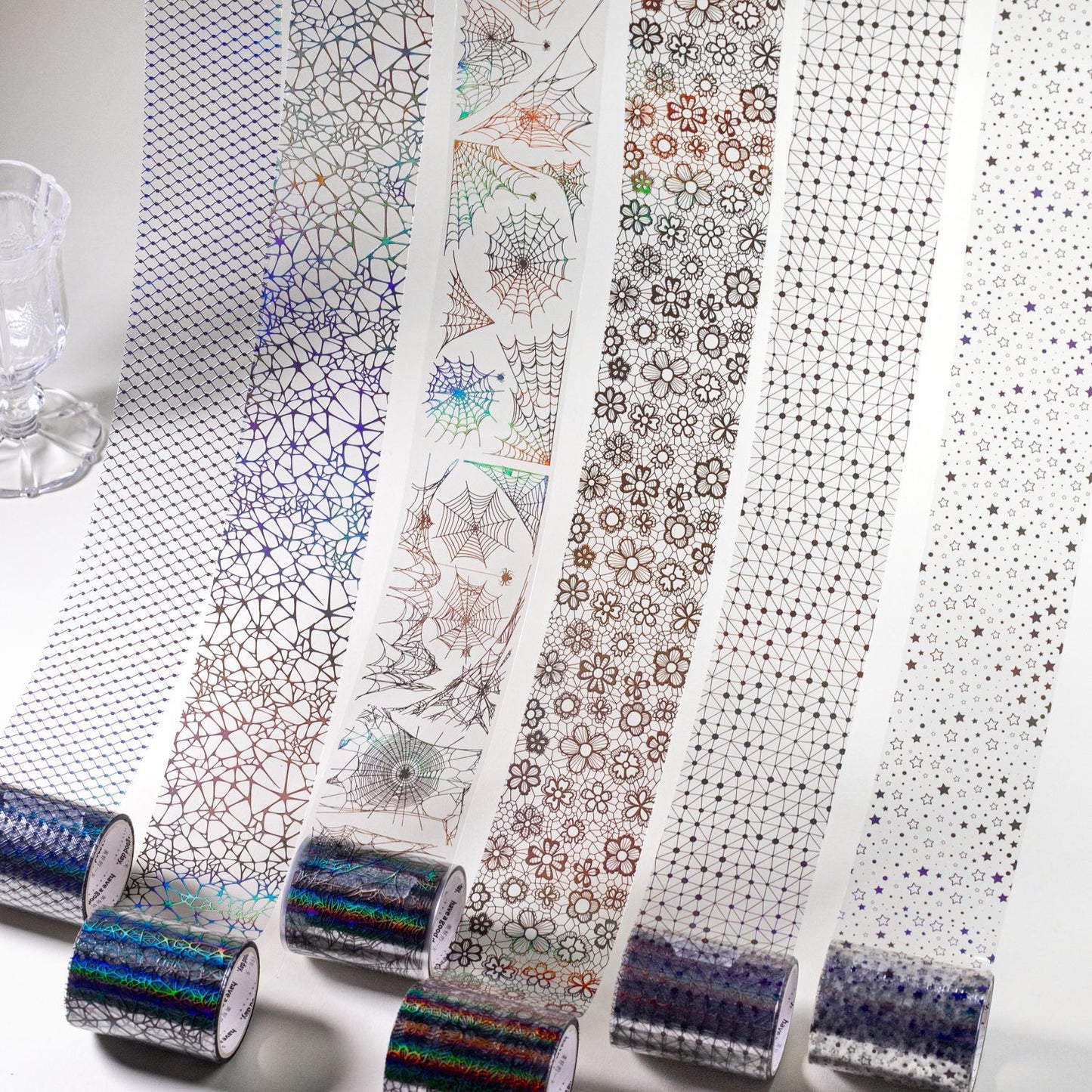 1 Roll Holographic Lace Start Web PET Tape YLXL