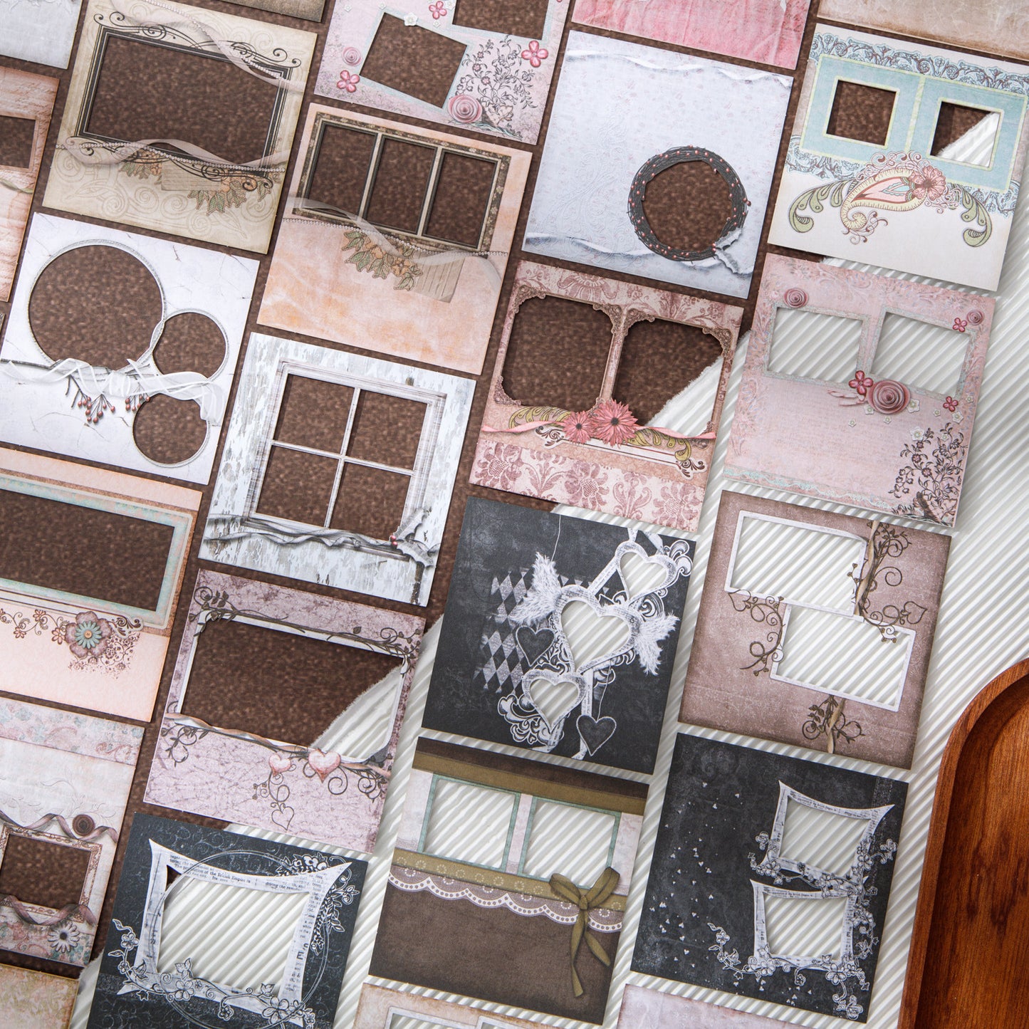 10 Pcs Vintage Frame Cardstock Stickers JYSJ