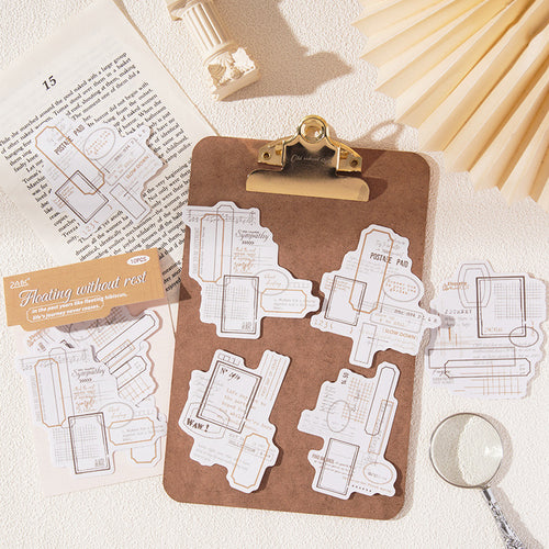10 Pcs Vintage Collage Washi Stickers SGZY