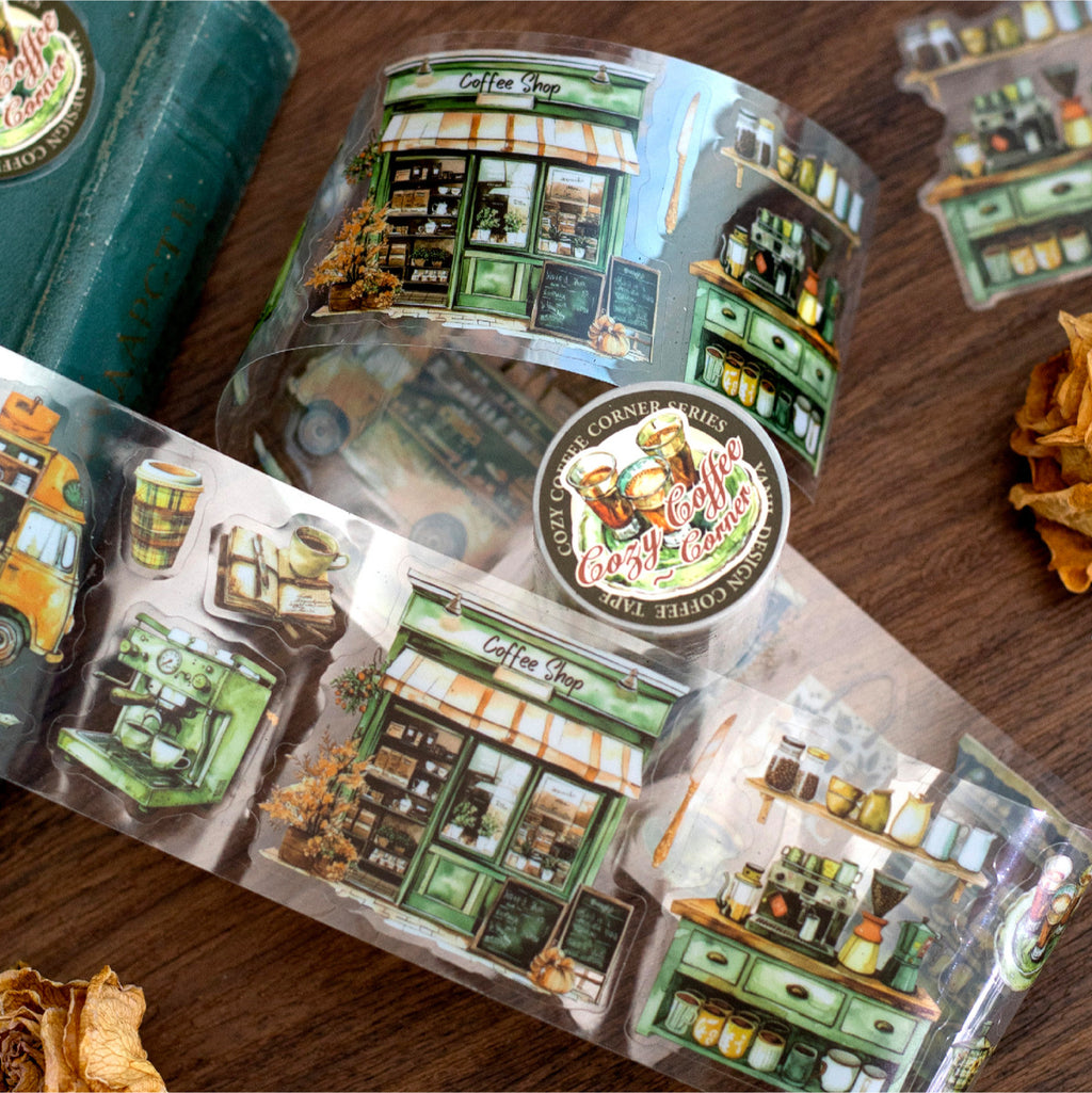 1 Roll Coffee Themed PET Tape SSKFJ