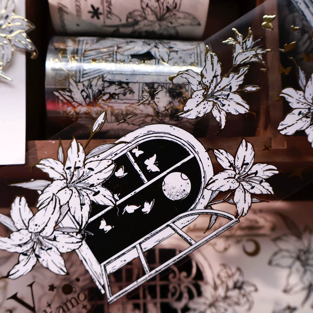 Floral Decorative Tape Rolls- Lily Lattice