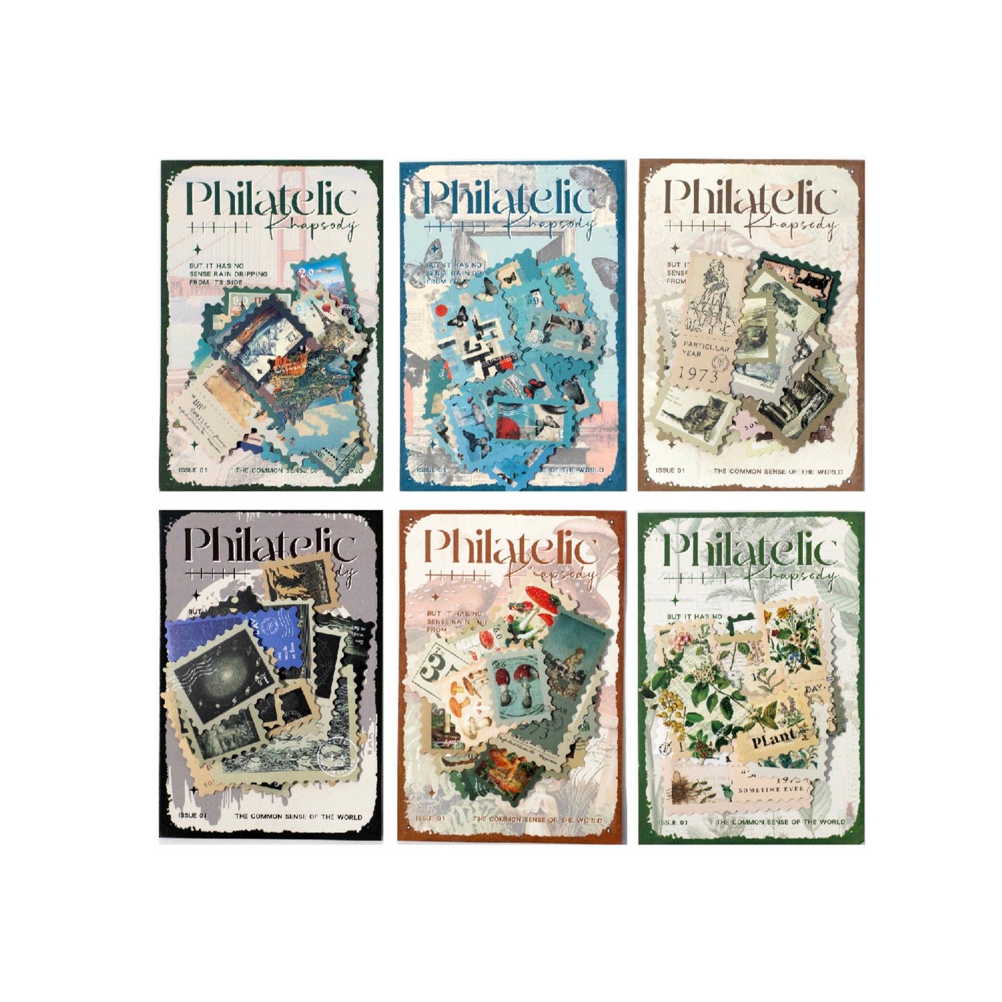 50 Pcs Fantasy Postage Stamp Stickers JYKXQ