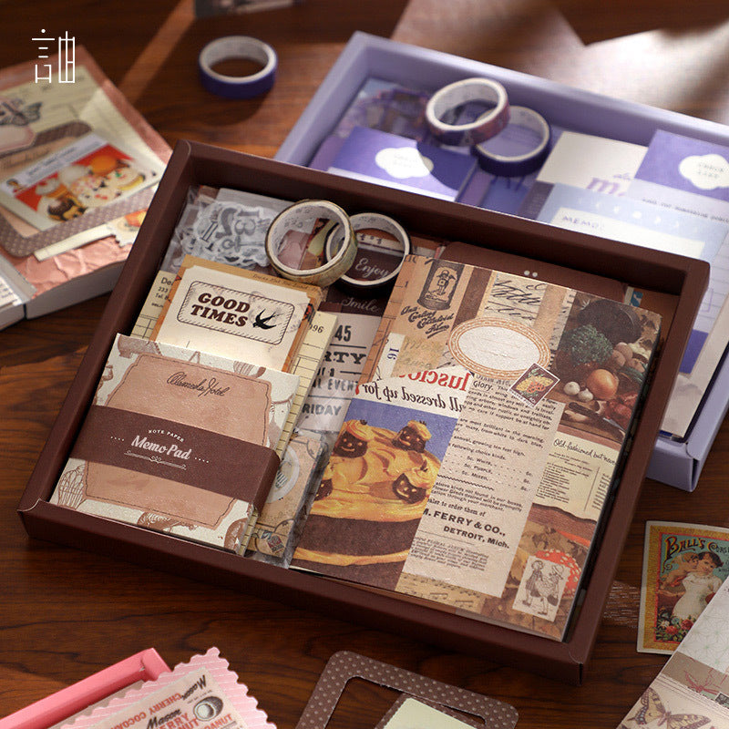 155 Pcs Minimalist Style Scrapbook Supplies Gift Set NJXL