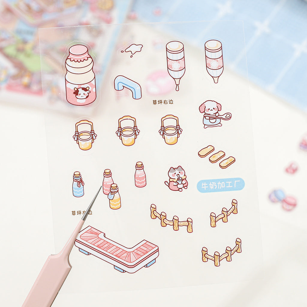 3D Scene DIY Stickers Book WASH