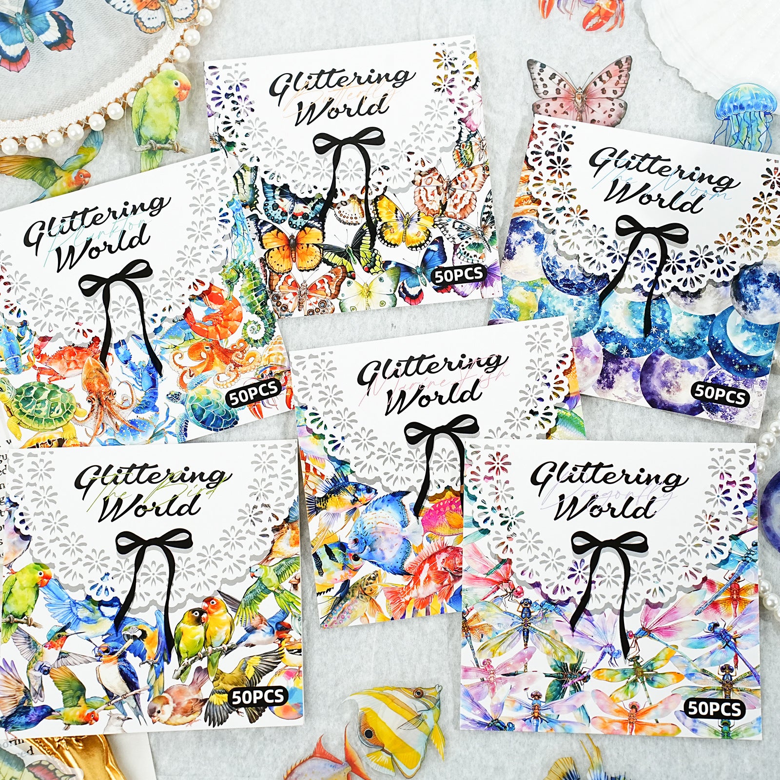 50 Pcs Nature Theme PET Stickers BLSJ