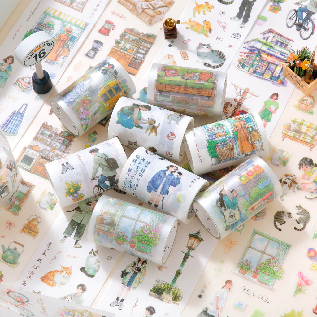 4 Rolls Lifestyle Stickers Tape Set JXSG