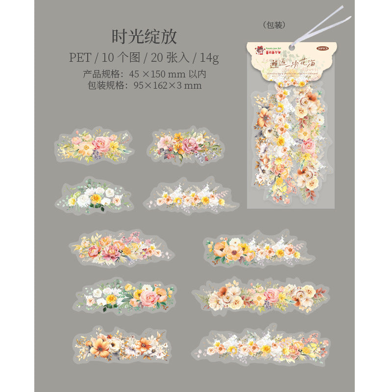 20-Pcs-Flowers-PET-Stickers-XHYCHH