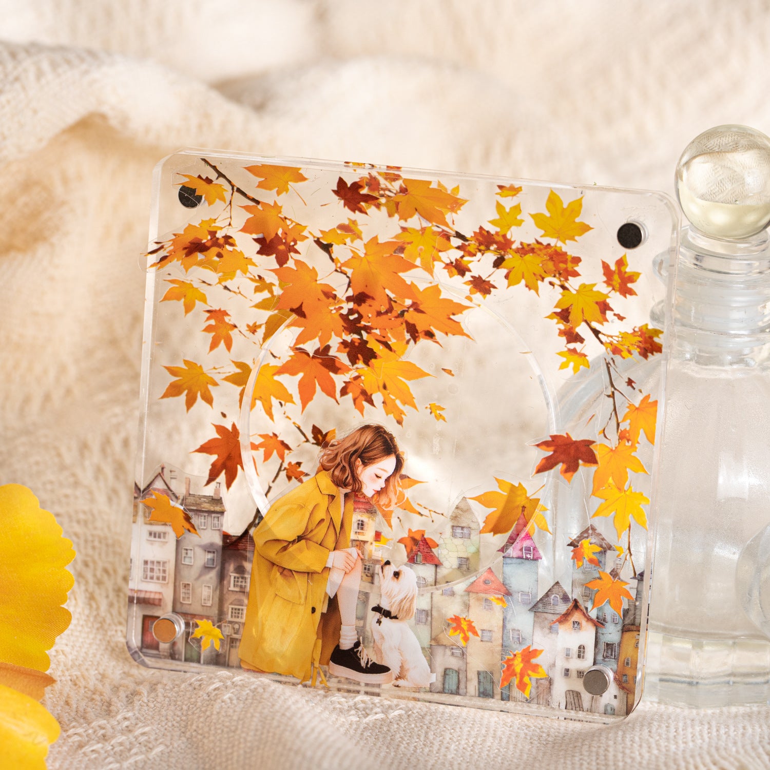 20 Pcs Autumn Leaves PET Stickers QYJXL