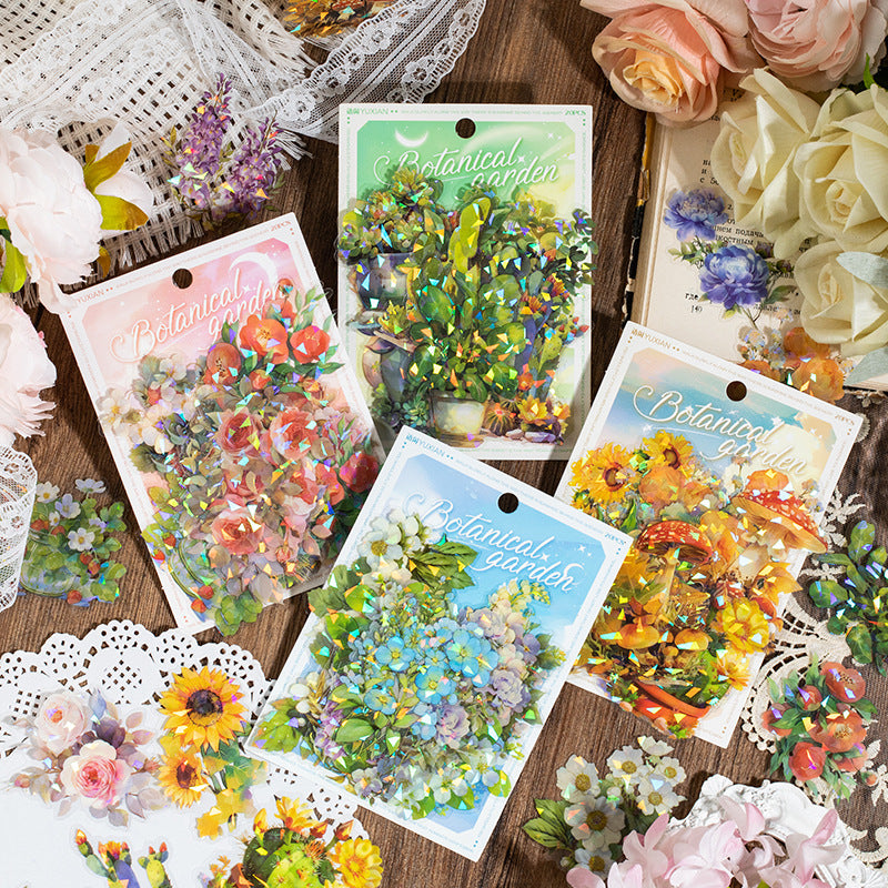 20 Pcs Botanical Plant PET Stickers ZWYX
