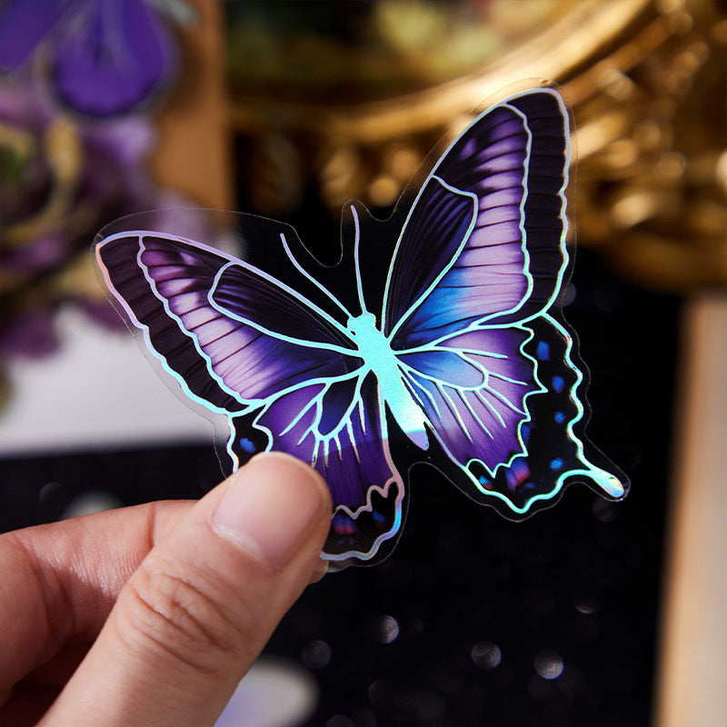 30 Pcs Large Size PET Butterfly Stickers WJMD