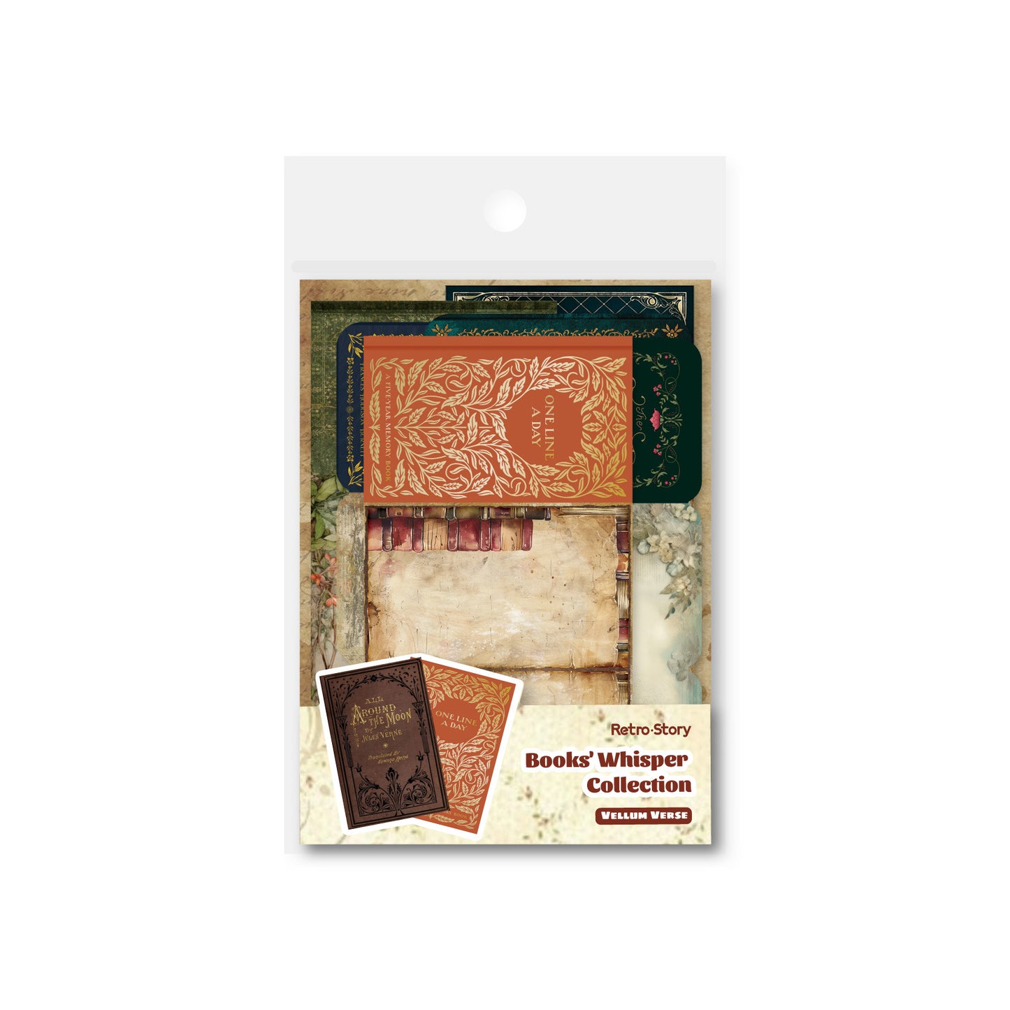 20 Pcs Creative Vitnage Book Themed Stickers SJXYJ