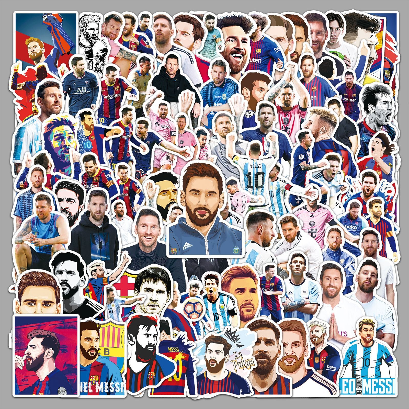 50Pcs Football Theme Waterproof Vinyl Stickers STY17