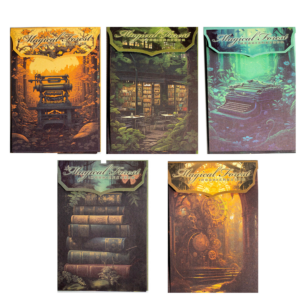30 Pcs Dark Forest Scrapbook Paper SQSL