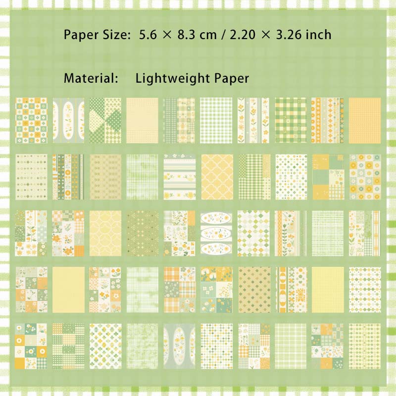 50 Pcs Basic Floral Journal Paper QXSX