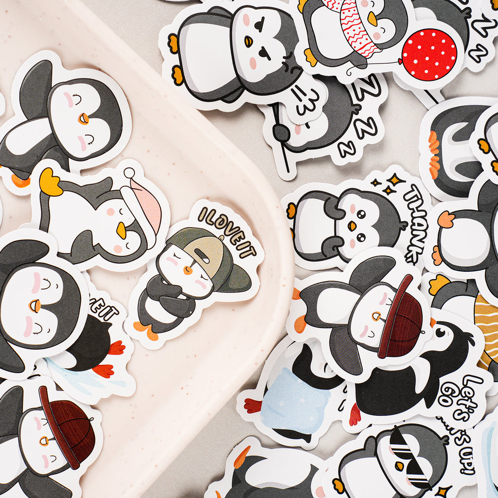 46 Pcs Penguin Stickers