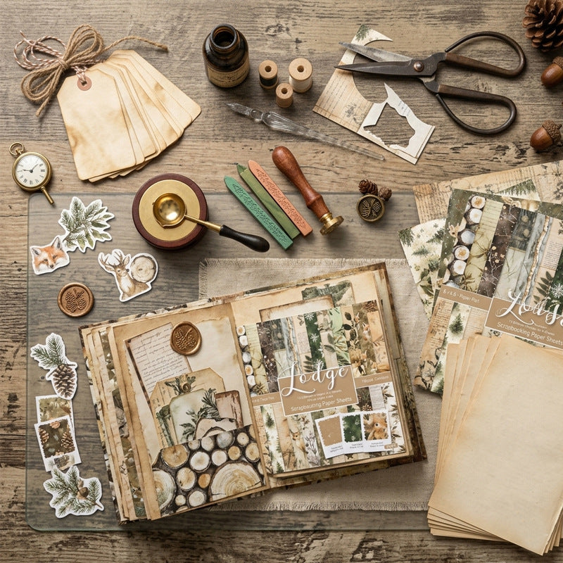 6 inch Woodland Scrapbook Paper Pad SKP617