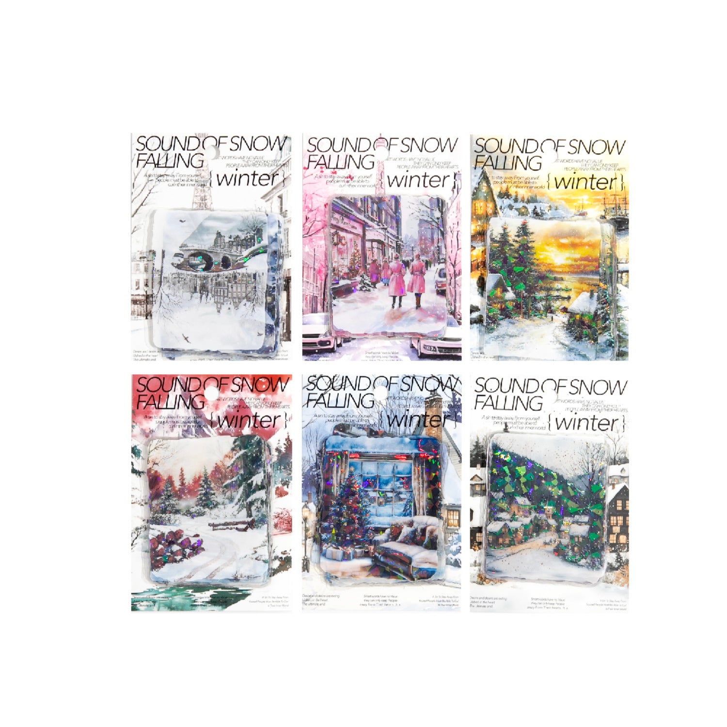 10 Pcs Snow ?Scenery? PET Stickers XLXSY