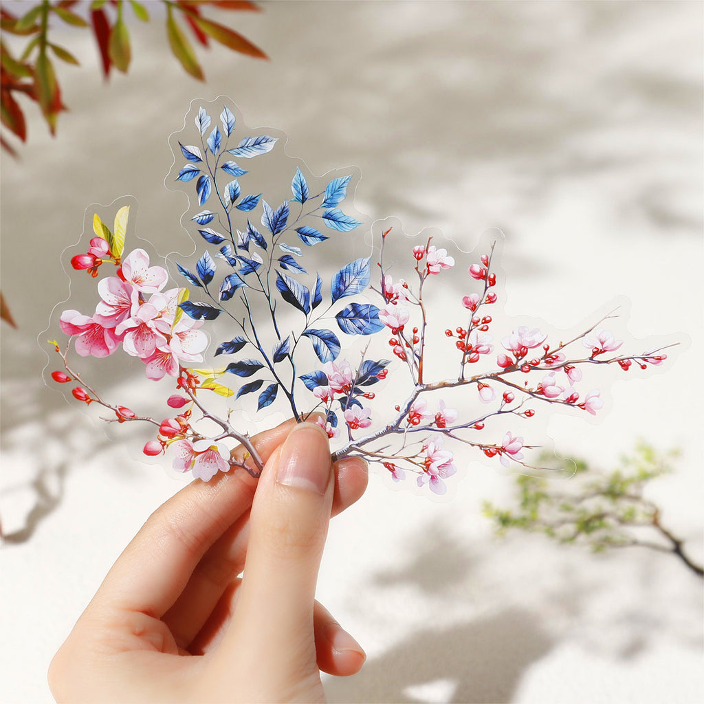 20 Pcs PET Tree Branch Stickers ZYSZ