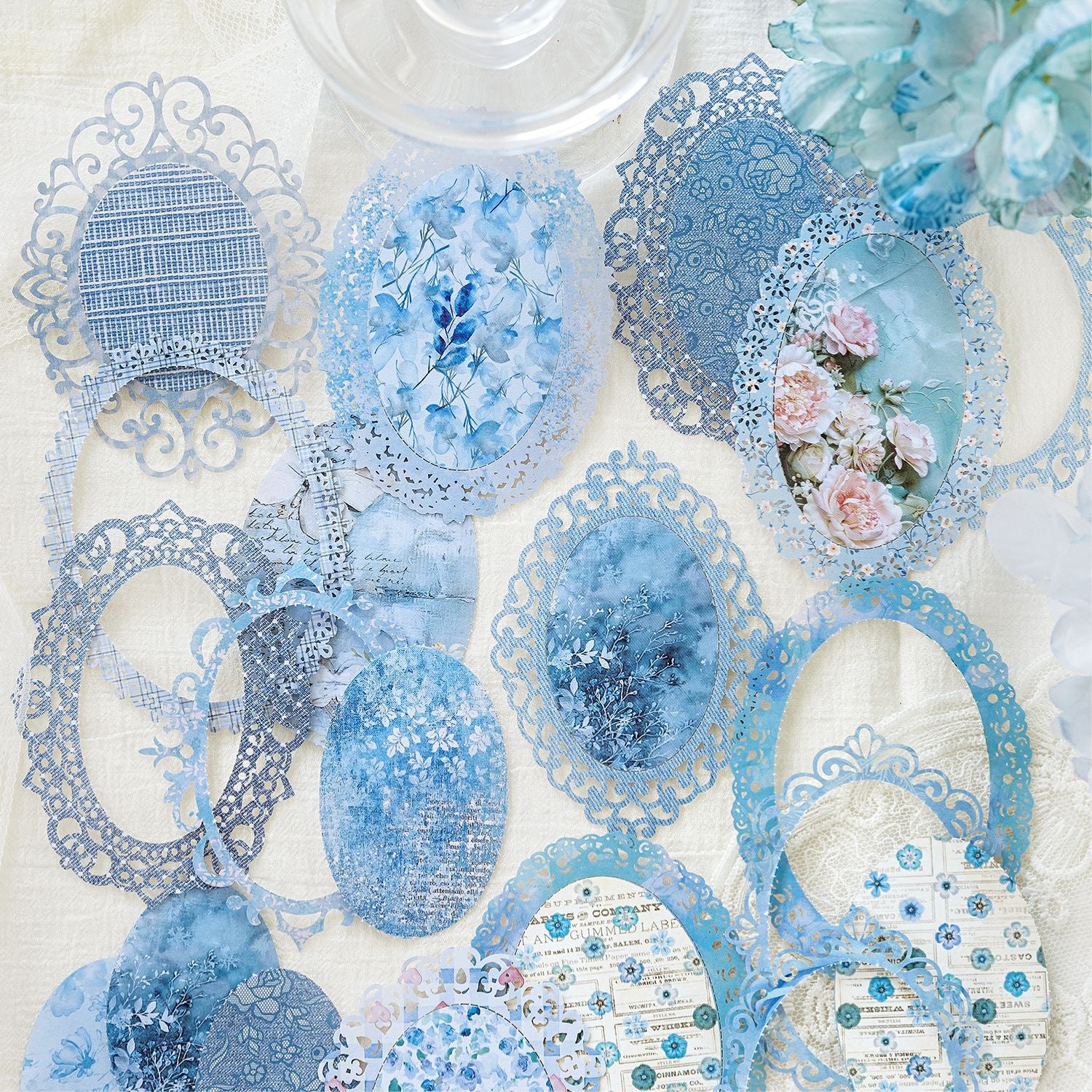 10 Pcs Lace Theme Scrapbook Paper LSHM