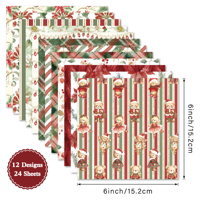 6 inch Christmas Scrapbook Paper Pad SKP538A