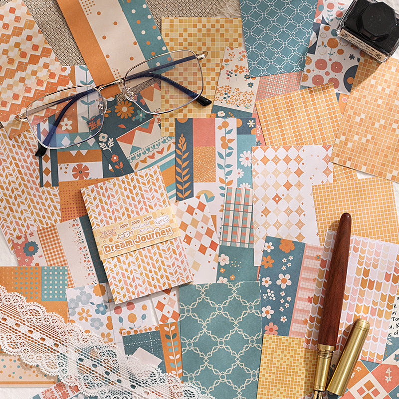 50 Pcs Basic Floral Journal Paper QXSX