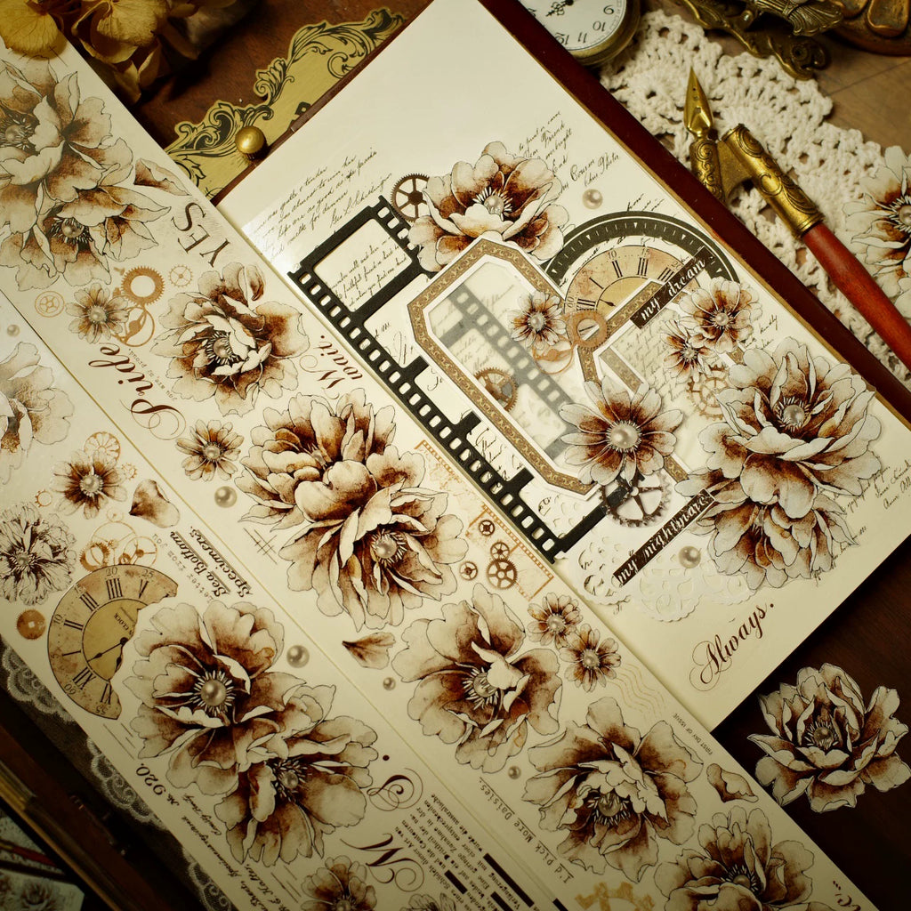 Floral Decorative Tape Rolls- Old Tyme Memories