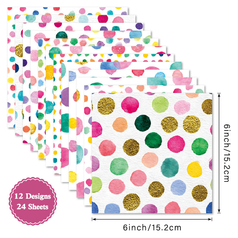 6 inch Polka Dots Scrapbook Paper Pad SKP610