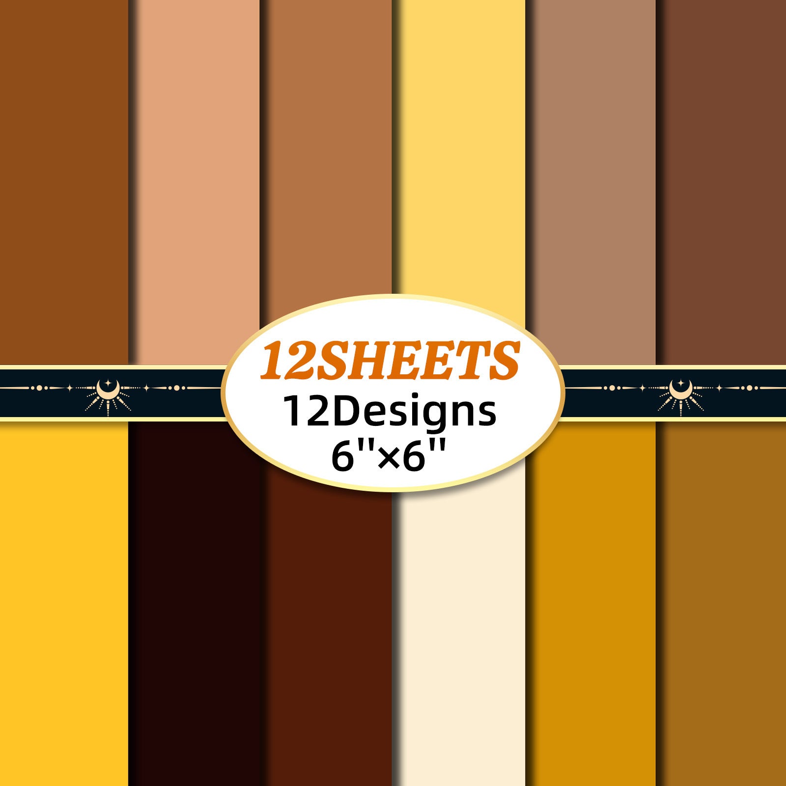 6 inch Coffee Brown Scrapbook Paper Pad PA370