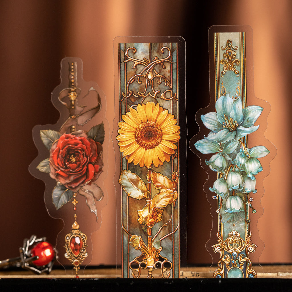 20 Pcs Floral Jewelry PET Stickers HYZS