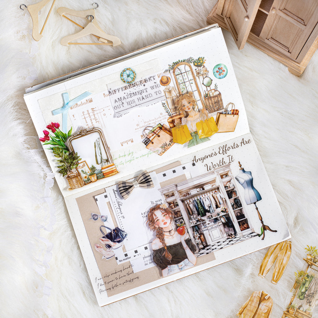 20 Sheets Fashion Cloth PET Stickers BBYC