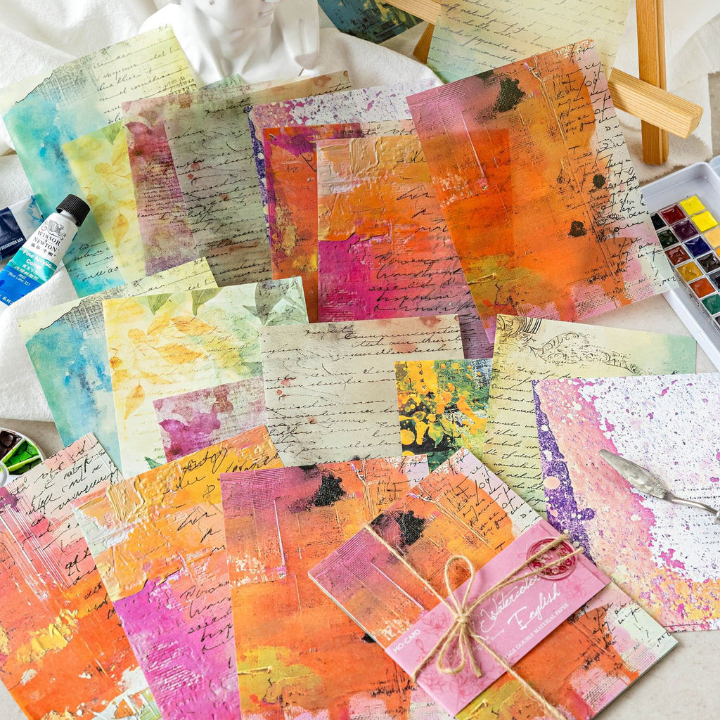 20 Pcs Color Art Theme Scrapbook Paper CSYSSD