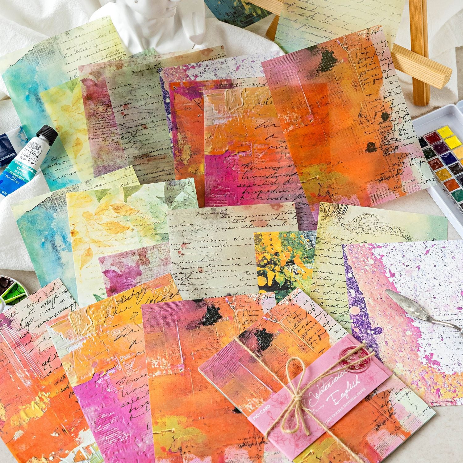 20 Pcs Color Art Theme Scrapbook Paper CSYSSD