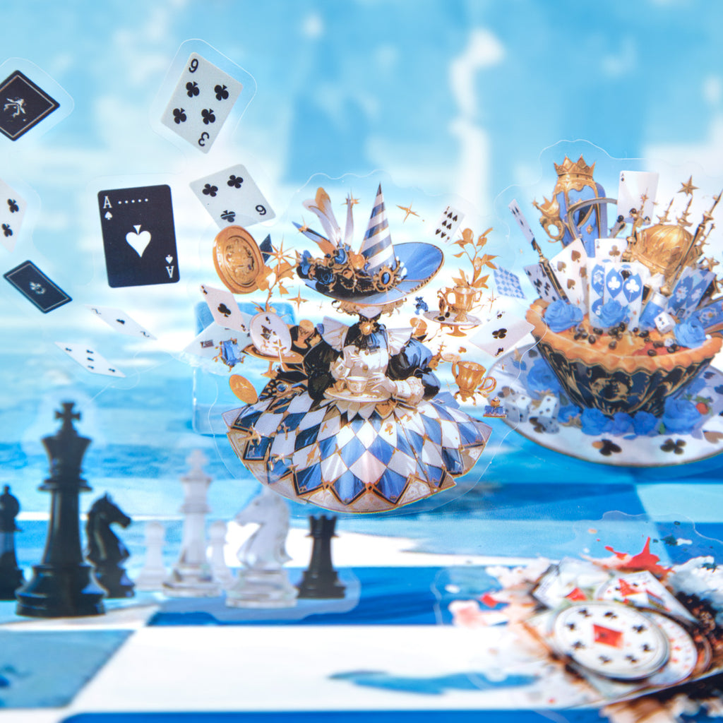 100 Pcs Poker Themed PET Stickers ALSSJ